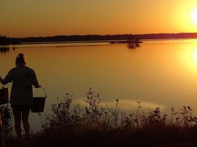 Water at sunset