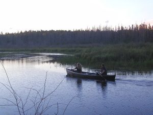 canoeing on the river