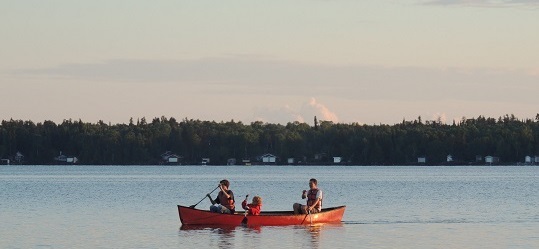 canoe on lake