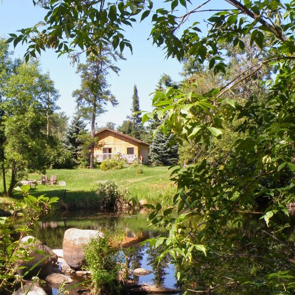 Exterior image of Luxury Cottages 1, 2, and 3 at Inverness Falls Resort in Whiteshell Provincial Park.